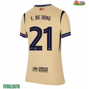 Barcelona Frenkie de Jong #21 Bortatröja Kvinnor 2025-26 Kortärmad